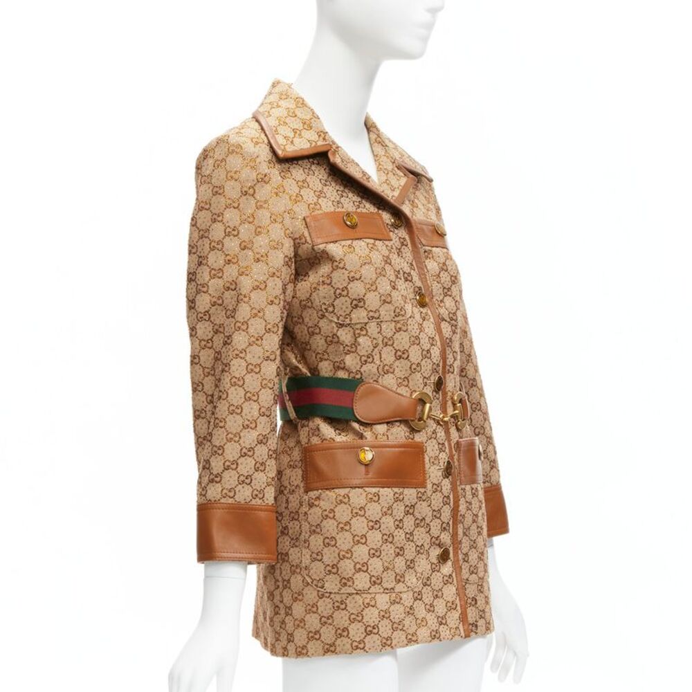 Gucci Canvas Crystal Horsebit Jacket - Picture 4 of 10